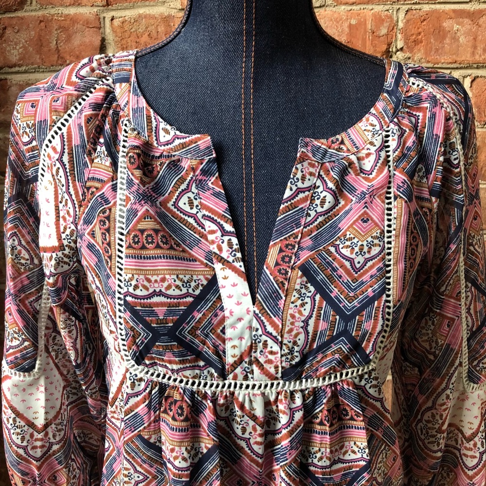 Love. Fire Boho style top with open back Small - Picture 2 of 7